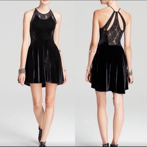 Free People Black Velvet Dress